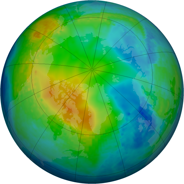 Arctic ozone map for 23 November 2001